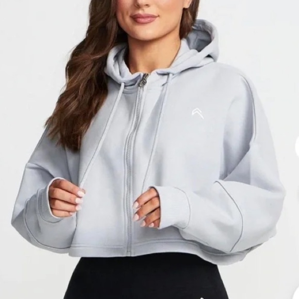 ONER ACTIVE CROP CLASSIC HOODIE GREY XS